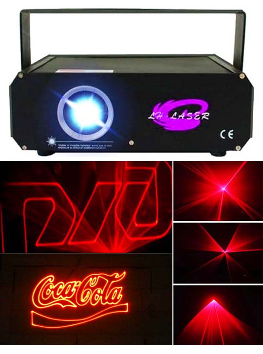 Лазерный проектор для рекламы красный